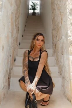 Rian Bodycon Mini Dress - Classic Black -Bodycon Collection Shop rian bodycon mini dress classic black bodycon collection usa aus 1141361191 1