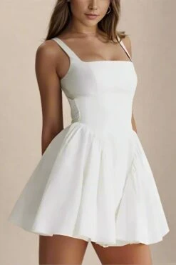 Rian Bodycon Mini Dress - White Pearl -Bodycon Collection Shop rian bodycon mini dress pearl white bodycon collection usa aus 43968313852122