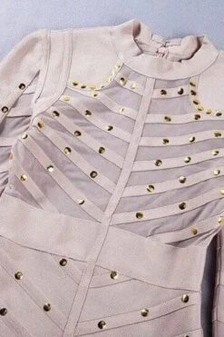 Rosa Long Sleeve Bodycon Dress - Cream -Bodycon Collection Shop rosa long sleeve bodycon dress cream bodycon collection usa aus 40412186280154