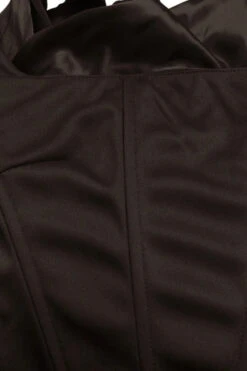 Sabrina Satin Top And Maxi Skirt Outfit Set - Chocolate Brown -Bodycon Collection Shop sabrina wrap top and maxi skirt outfit set chocolate brown bodycon collection usa aus 1150174598