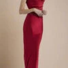 Sabrina Satin Top And Maxi Skirt Outfit Set - Lipstick Red -Bodycon Collection Shop sabrina wrap top and maxi skirt outfit set lipstick red bodycon collection usa aus 1150174584