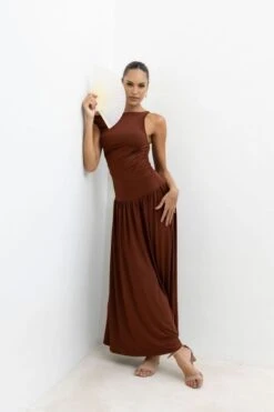 Saint Bodycon Wrap Maxi Dress - Chocolate Brown -Bodycon Collection Shop saint bodycon wrap maxi dress chocolate brown bodycon collection usa aus 1177091080