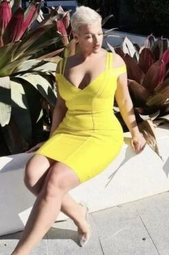 Sia Bandage Dress - Apricot Orange -Bodycon Collection Shop sia bandage dress apricot orange bodycon collection usa aus 28433528356943