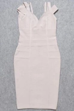 Sia Bandage Dress - Cream -Bodycon Collection Shop sia bandage dress cream bodycon collection usa aus 15779578445903