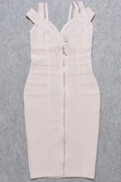 Sia Bandage Dress - Cream -Bodycon Collection Shop sia bandage dress cream bodycon collection usa aus 15779579723855