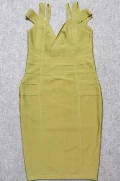 Sia Bandage Dress - Olive Green -Bodycon Collection Shop sia bandage dress olive green bodycon collection usa aus 28526493139023