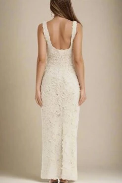 Sonia Bodycon Maxi Dress - White Pearl -Bodycon Collection Shop sonia bodycon maxi dress pearl white bodycon collection usa aus 43884611698906