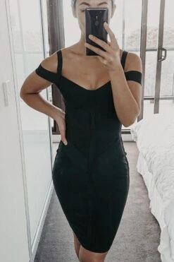 Sophia Bandage Dress - Classic Black -Bodycon Collection Shop sophia bandage dress classic black bodycon collection usa aus 28525971472463