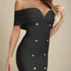 Tanya Bandage Mini Dress - Classic Black -Bodycon Collection Shop tanya bandage mini dress classic black bodycon collection usa aus 41687770988762
