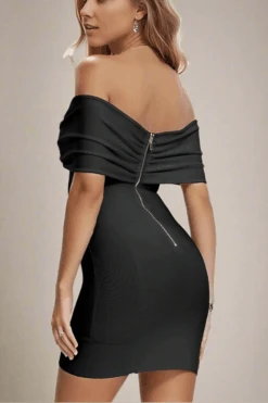 Tanya Bandage Mini Dress - Classic Black -Bodycon Collection Shop tanya bandage mini dress classic black bodycon collection usa aus 41687803101402