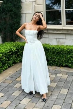 Tasmin Midi Dress - White Pearl -Bodycon Collection Shop tasmin bodycon midi dress pearl white bodycon collection usa aus 43603518488794