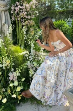 Tasmin Midi Dress - White Floral -Bodycon Collection Shop tasmin bodycon midi dress white floral bodycon collection usa aus 1167484041