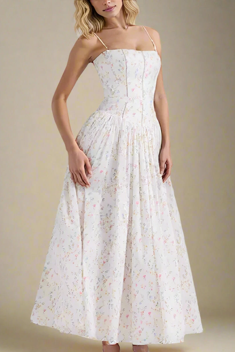 Tasmin Midi Dress - White Print 3 Tasmin Midi Dress - White Print