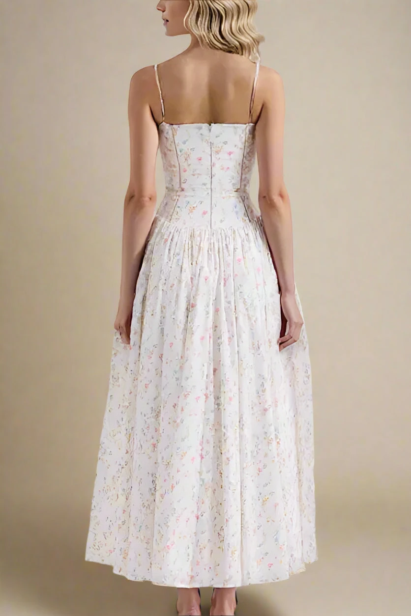 Tasmin Midi Dress - White Print 7 Tasmin Midi Dress - White Print - Image 5