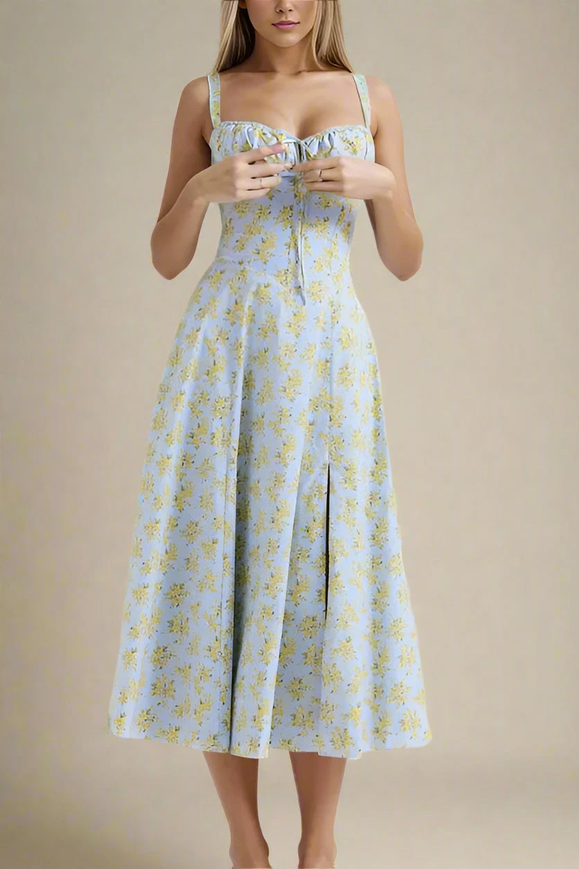 Taylor Bodycon Day Midi Dress - Sky Blue 6 Taylor Bodycon Day Midi Dress - Sky Blue - Image 4