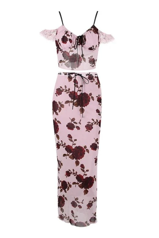 Willow Crop Top And Maxi Skirt Outfit Set - Thistle Purple 4 Willow Crop Top And Maxi Skirt Outfit Set - Thistle Purple - Image 2