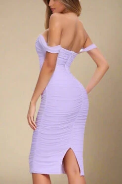 Zia Bodycon Wrap Midi Dress - Violet Purple -Bodycon Collection Shop zia bodycon wrap midi dress violet bodycon collection usa aus 40397830127834