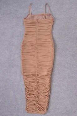Zoe Bodycon Wrap Maxi Dress - Tan Brown -Bodycon Collection Shop zoe bodycon wrap maxi dress tan brown bodycon collection usa aus 28518733348943